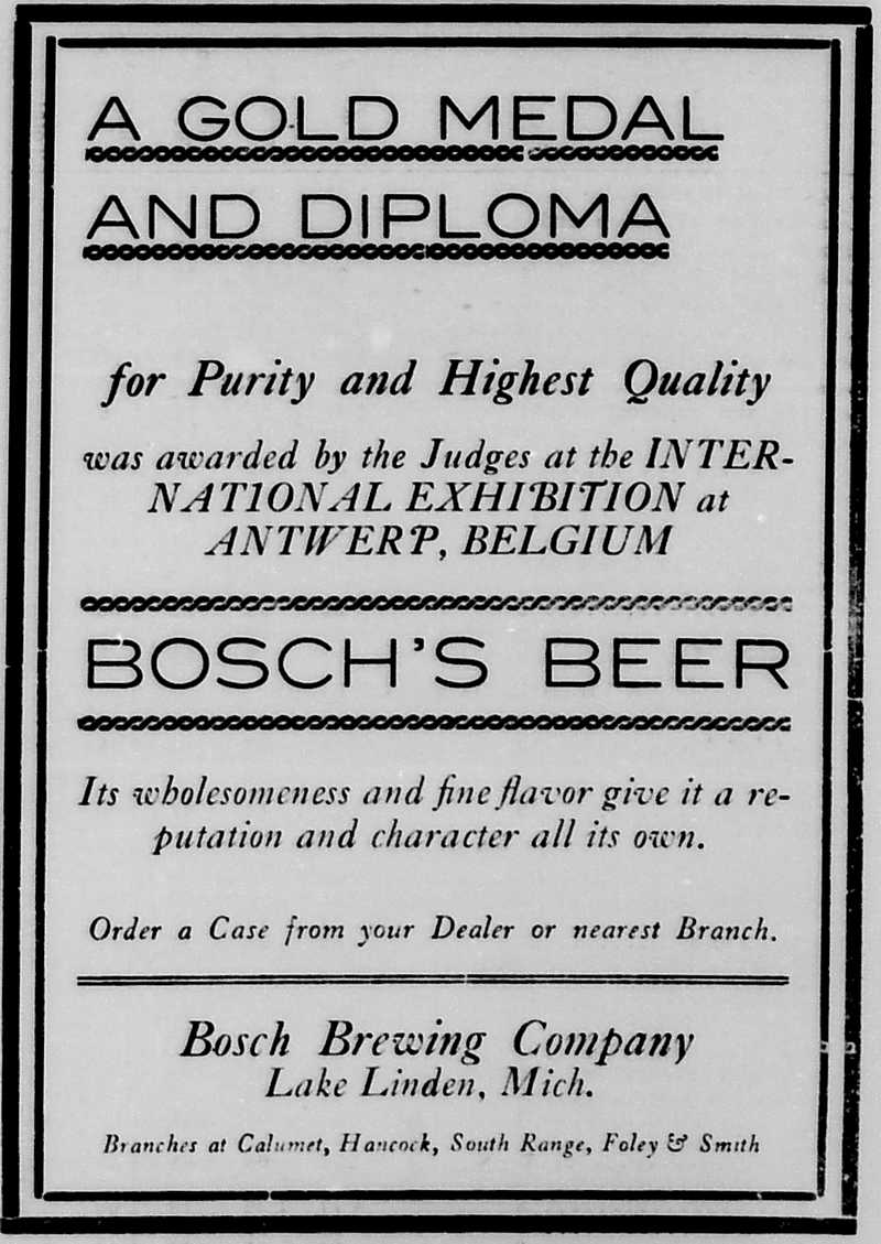 newspaper ad - <i>The Keweenaw Miner</i>, 22 Dec 1911